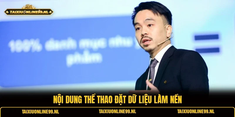 Nội dung thể thao đặt dữ liệu làm nền